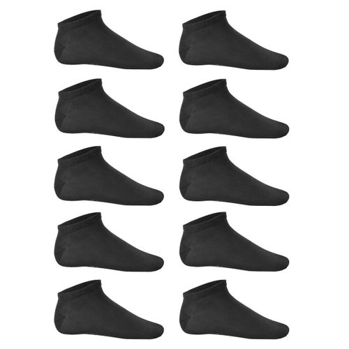 Lot 10 Paires De Socquettes Invisibles - Pa037 - Noir