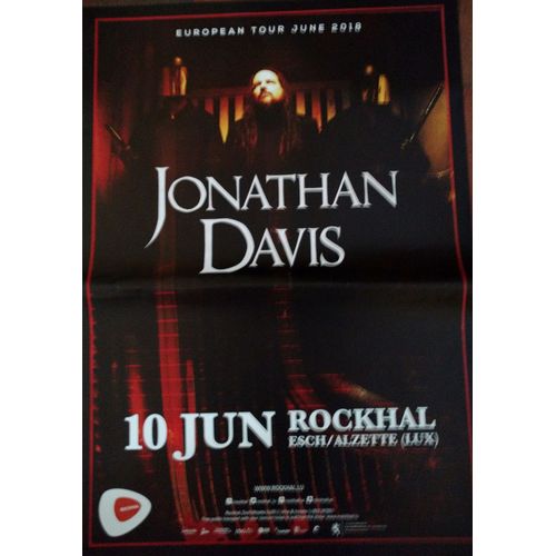 Jonathan Davis - Jd - Jdevil / Korn - Tour 2018 - 69x84cm - Affiche / Poster Envoi En Tube