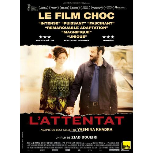 Affiche De Cinéma " L'attentat /The Attack " - Format 120x160 Cm- De Ziad Doueiri Avec Ali Suliman, Reymonde Amsellem, Evgenia Dodina, Dvir Benedek, Uri Gavriel, Karim Saleh -2013