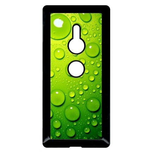 Coque Xperia Xz2 - Goutte D Eau Verte - Noir