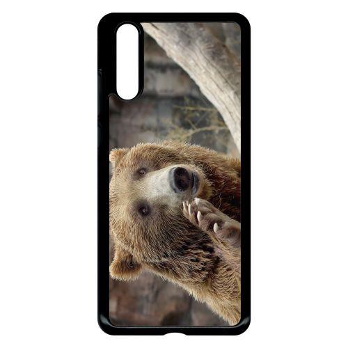 Coque Huawei P20 - Gros Ours Brun - Noir