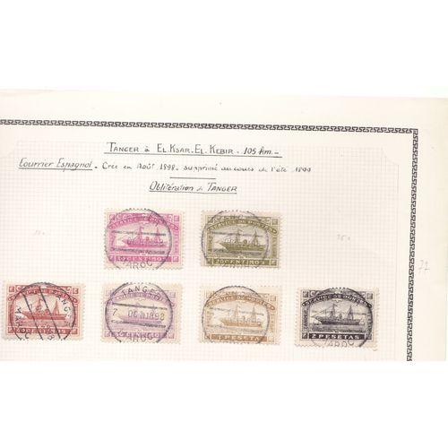 Serie Incomplete Du Maroc / N°S 114 + 115 / 117 À 120 / Cachet Tanger / Cote 230 Euros