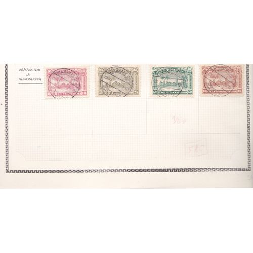 Serie Incomplete Du Maroc N°S 54 À 57 / Obliterations Marrakech