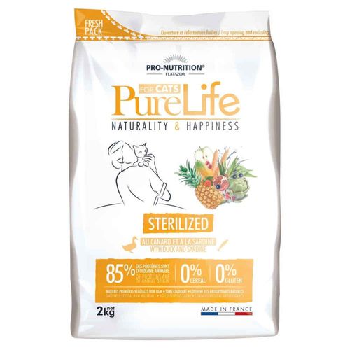 Croquettes Pure Life Sterilized Pour Chat - Flatazor - 2kg