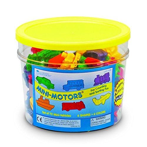 Learning Resources Mini Motors Counting And Sorting Fun Set, Set Of 72