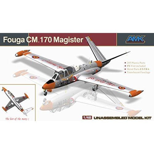 Avantgarde Model Kits 148 Fouga Cm.170 Magister French Two Seat Jet Trainer Building Kit