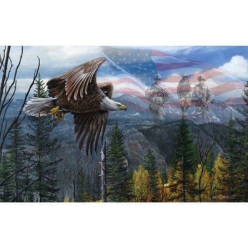 Sunsout May Freedom Fly Forever - Usa Bald Eagle Puzzle - 550 Pc Jigsaw Puzzle