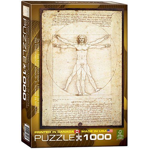 Eurographics Vitruvian Man By Leonard Da Vinci 1000 Piece Puzzle