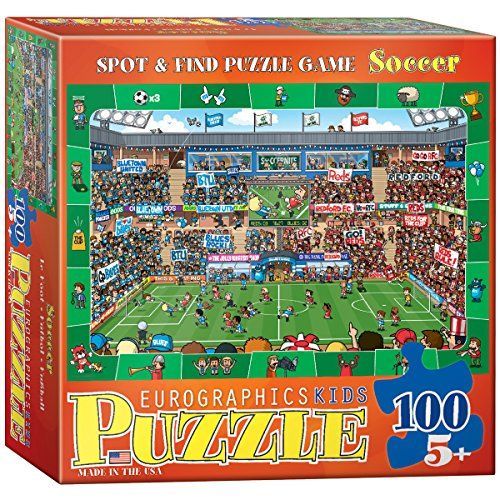 Eurographics Soccer Spot &amp Find 100 Piece Puzzle