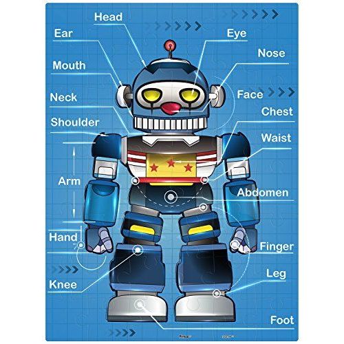 Pintoo T1010 - Showpiece Junior - Robots Body - 48 Piece Plastic Puzzle