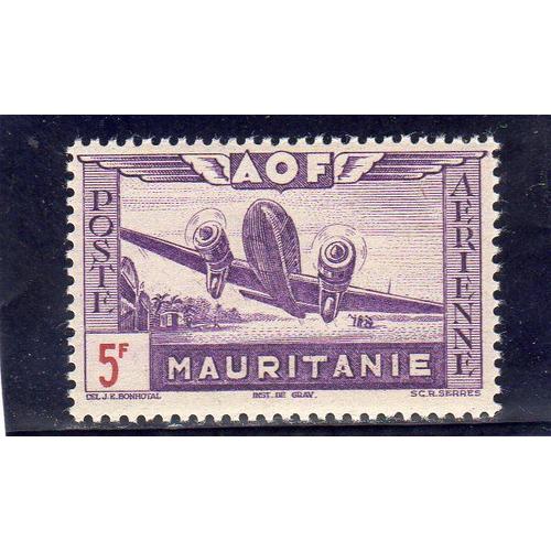 Timbre De Poste Aérienne De Mauritanie (Avion Décollant)