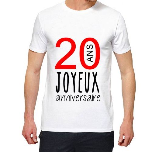 T Shirt Premium Homme Joyeux Anniversaire Ans Manche Courte Col Rond Rakuten