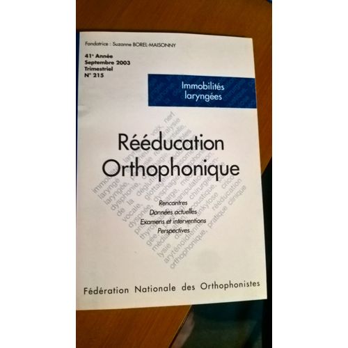 Rééducation Orthophonique 215