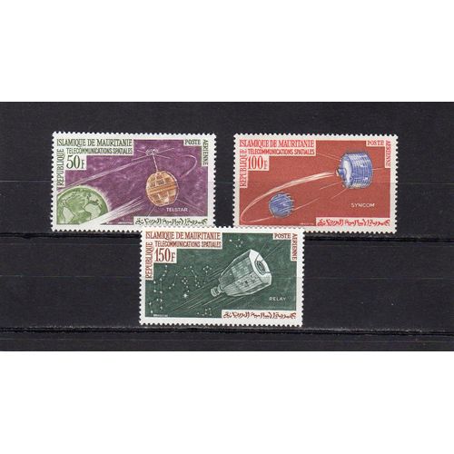 Timbres De Poste Aérienne De Mauritanie (Télécommunications Spatiales, Satellites)