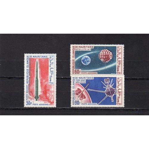 Timbres De Poste Aérienne De Mauritanie (Astronautique Française)