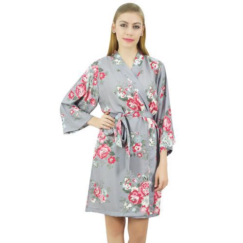 Imprimé Floral 3/4 Robe De Demoiselle D'honneur Gris Manches Coverup Mariage Des Femmes Bimba