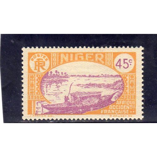 Timbre-Poste Du Niger (Bateau Sur Le Niger)