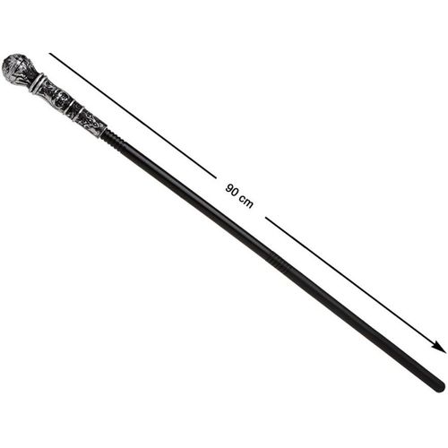 Bâton Avec Poignée Argent 90 Cm (Taille Unique)