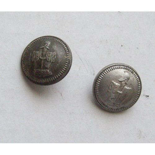 Lot 2 Boutons Alu "Genie Francais 1915"