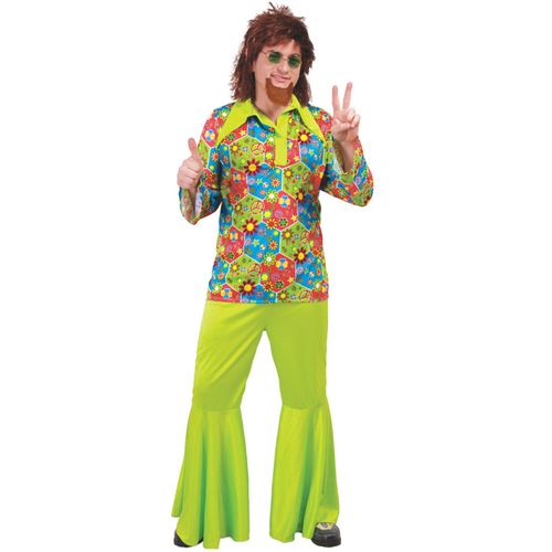 Déguisement Hippie Flower Power Pour Homme (Taille M)