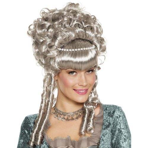 Perruque Renaissance Grise Luxe Femme Taille Unique