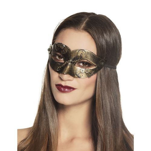 Loup Steampunk Rouages Dorés Femme Taille Unique