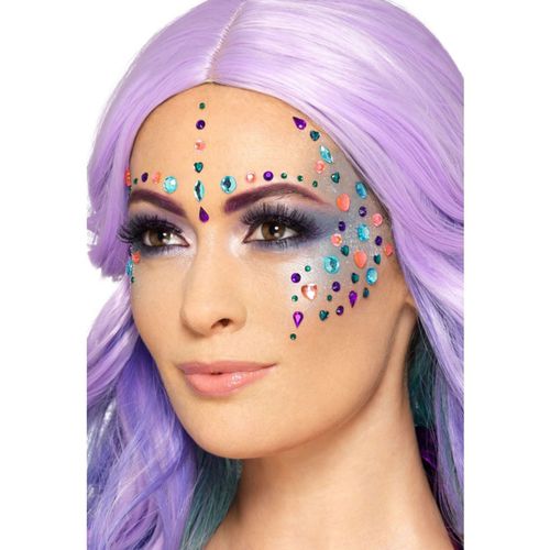 100 Strass Pour Visages Multicolores Girly Taille Unique