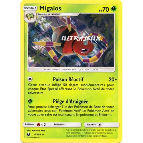 Pokémon - 6/168 - Migalos - Sl7 - Soleil Et Lune - Tempête Céleste - Holo Rare