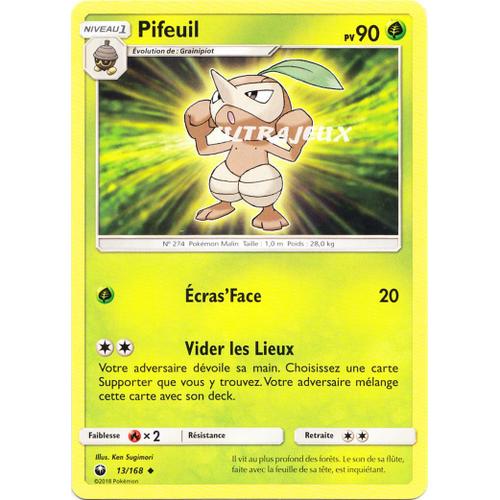 Pokémon - 13/168 - Pifeuil - Sl7 - Soleil Et Lune - Tempête Céleste - Peu Commune
