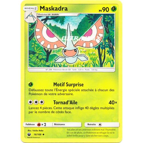 Pokémon - 16/168 - Maskadra - Sl7 - Soleil Et Lune - Tempête Céleste - Peu Commune