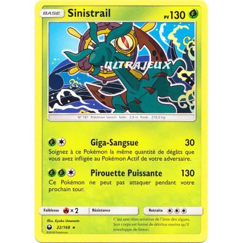 Pokémon - 22/168 - Sinistrail - Sl7 - Soleil Et Lune - Tempête Céleste - Rare