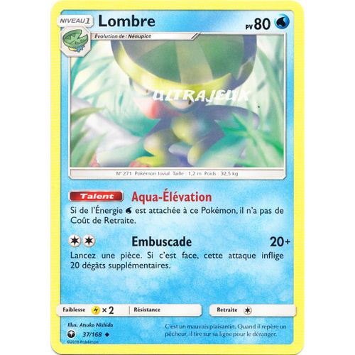Pokémon - 37/168 - Lombre - Sl7 - Soleil Et Lune - Tempête Céleste - Peu Commune