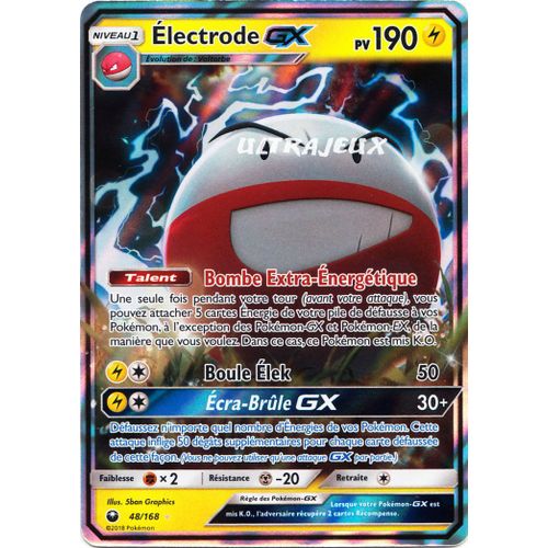 Pokémon - 48/168 - Electrode Gx - Sl7 - Soleil Et Lune - Tempête Céleste - Ultra Rare