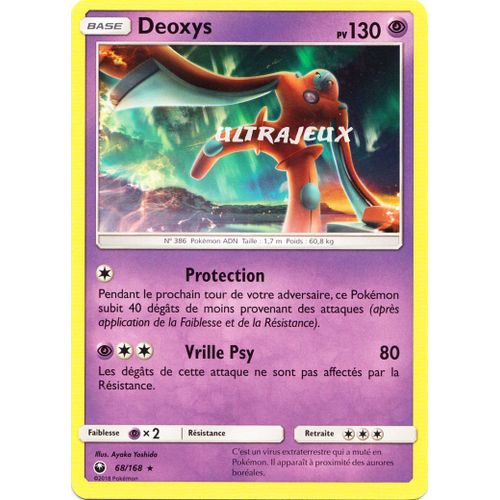 Pokémon - 68/168 - Deoxys - Sl7 - Soleil Et Lune - Tempête Céleste - Rare