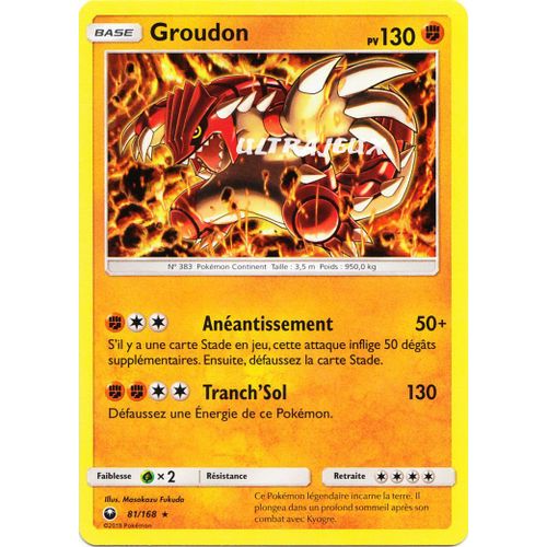 Pokémon - 81/168 - Groudon - Sl7 - Soleil Et Lune - Tempête Céleste - Holo Rare