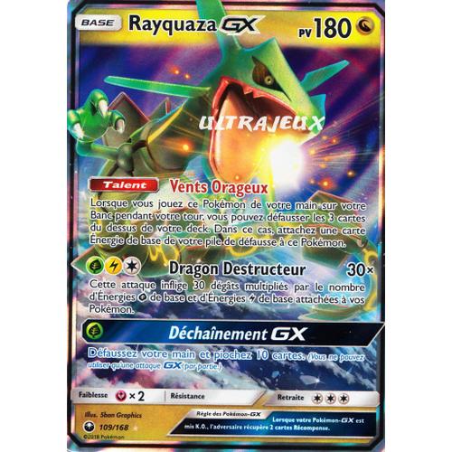 Pokémon - 109/168 - Sl7 - Soleil Et Lune - Tempête Céleste - Rayquaza Gx - Ultra Rare