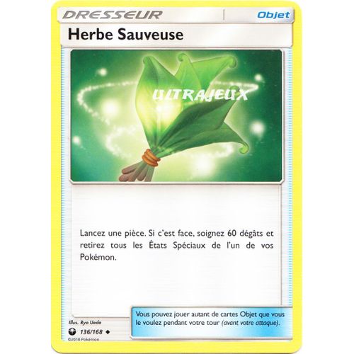 Pokémon - 136/168 - Herbe Sauveuse - Sl7 - Soleil Et Lune - Tempête Céleste - Peu Commune