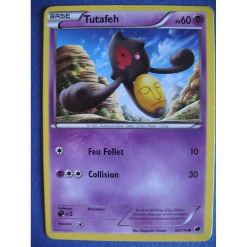 Carte Pokemon - Tutafeh - 55/116 - Glaciation Plasma - 2013 - Sc2