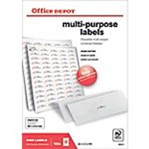 Étiquettes Multifonctions Office Depot Coins Arrondis Blanc 6500 Étiquettes 100 Feuilles De 65 Étiquettes