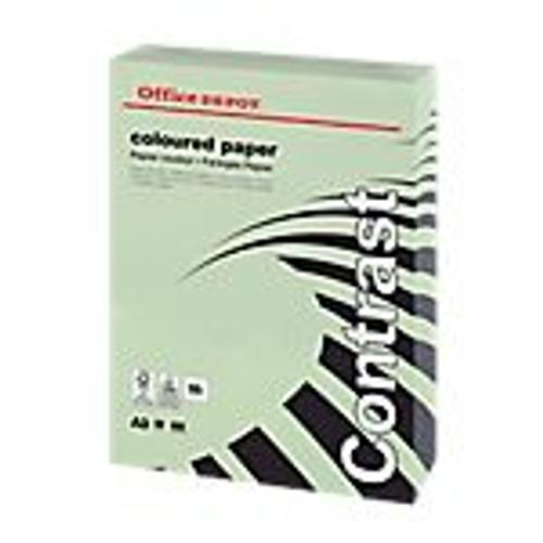 Ramette De Papier Couleur Vert Pastel De 500 Feuilles - Office Depot - A3 - 80g/M²