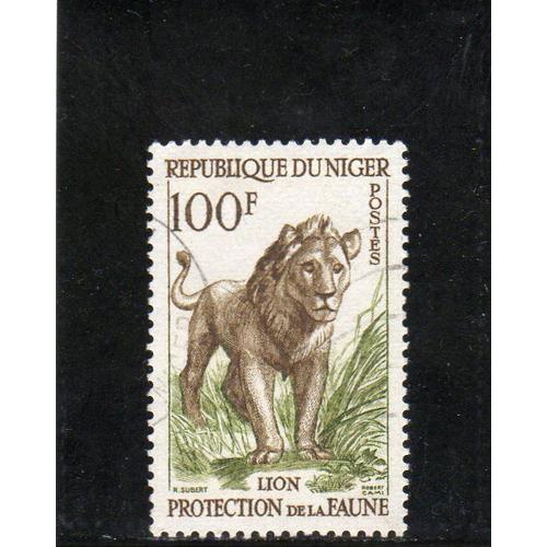 Timbre-Poste Du Niger (Protection De La Faune. Lions)