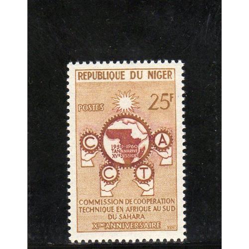 Timbre-Poste Du Niger (10ème Anniversaire De La Commission De La Coopération Technique En Afrique Au Sud Du Sahara)