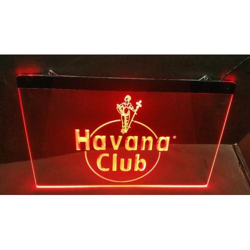 Panneau Pub Havana Club Rhum Led Enseigne Bar Cafe Lumineuse Neon Lampe