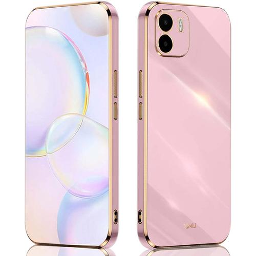 Coque Pour Xiaomi Redmi A1, Silicone Coloré Case Protégez La Caméra, Étui Ultra-Fin Antichoc Pour Femme Mauve