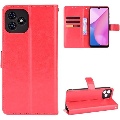 Coque Cuir Pour Blackview Oscal C20coque Pour Blackview Oscal C20 Coque Housse Etui Cover Red