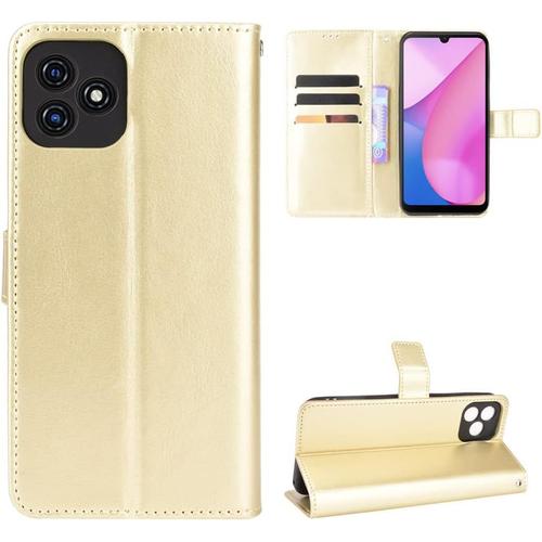 Coque Cuir Pour Blackview Oscal C20coque Pour Blackview Oscal C20 Coque Housse Etui Cover Gold