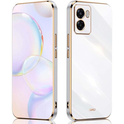 Coque Pour Oppo A57s/Oppo A57 4g, Silicone Coloré Case Protégez La Caméra, Étui Ultra-Fin Antichoc Pour Femme Blanc