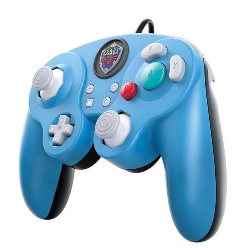 Manette Pdp Wired Fight Pad Pro Filaire Bleu Link Edition Performance Designed Products Pour Nintendo Switch