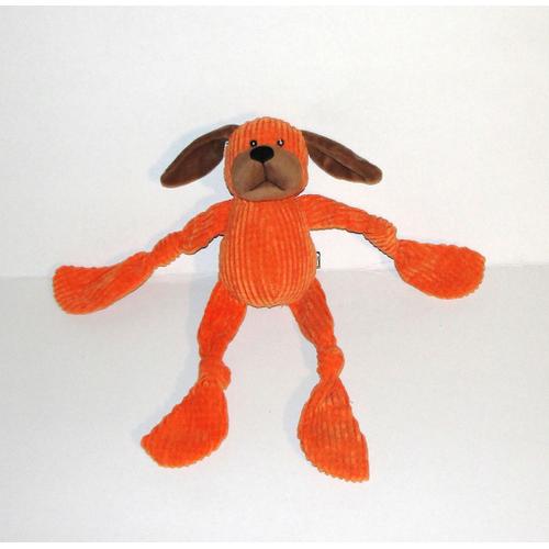 Doudou Chien Nayeco Velour Cotelé Peluche Chien 35 Cm