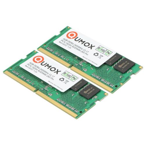 2pcs QUMOX 4Go DDR4 2400 2400MHz PC4-19200 PC-19200 (260 PIN) SODIMM mémoire 4GB pour ordinateur portable (PAS compatible ordinateur de bureau)